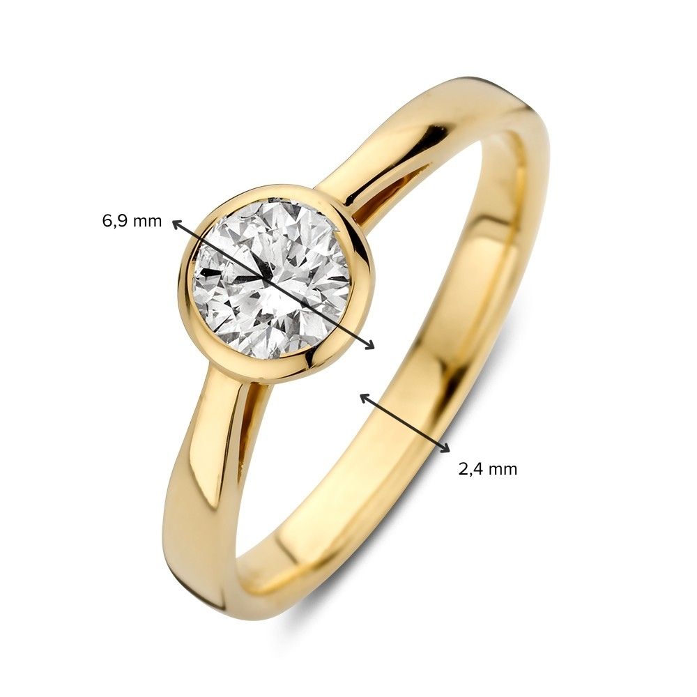 Ring Lily 0,75 crt. geelgoud