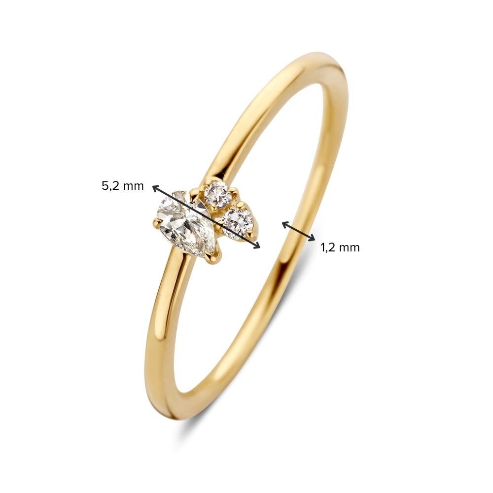 Ring Elise 0,14 crt. geelgoud
