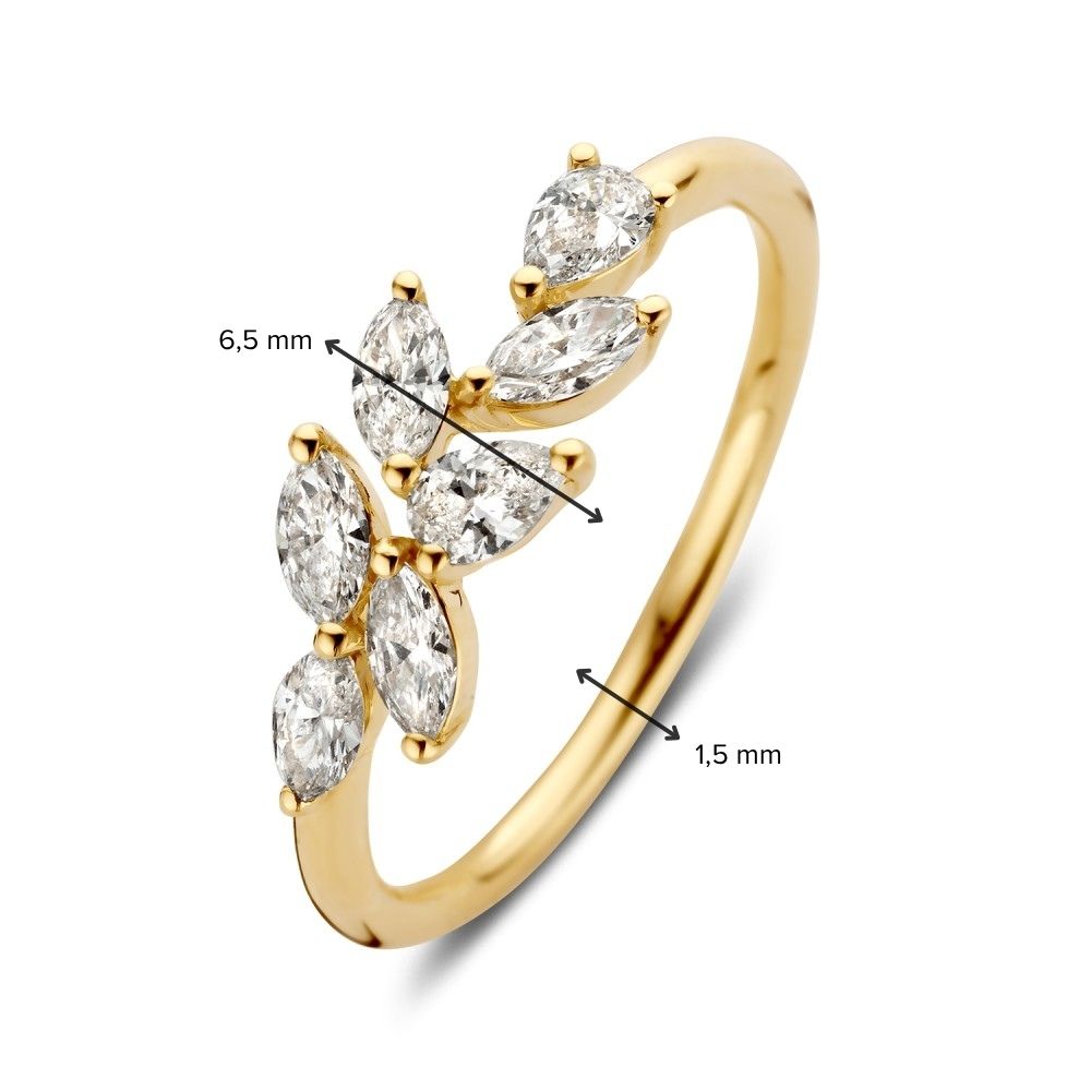 Ring Flore 0,60 crt. geelgoud