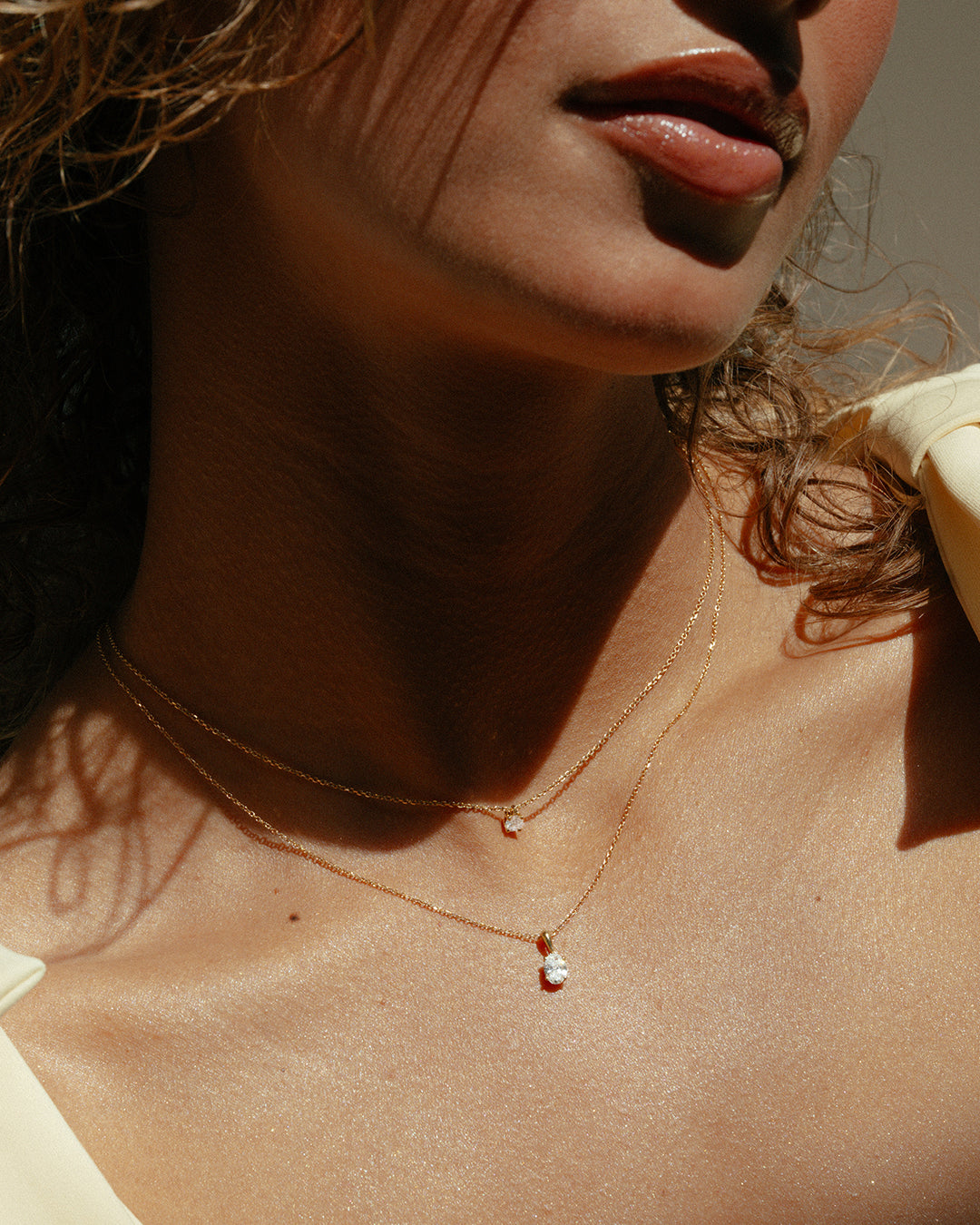 Collier Olivia 0,20 crt. geelgoud