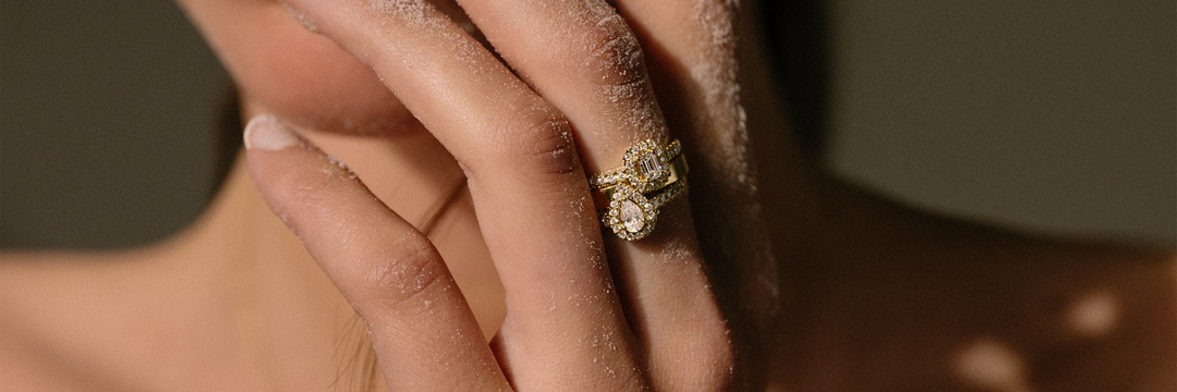 Ringen met fancy cut diamant van Aurore Jewelry