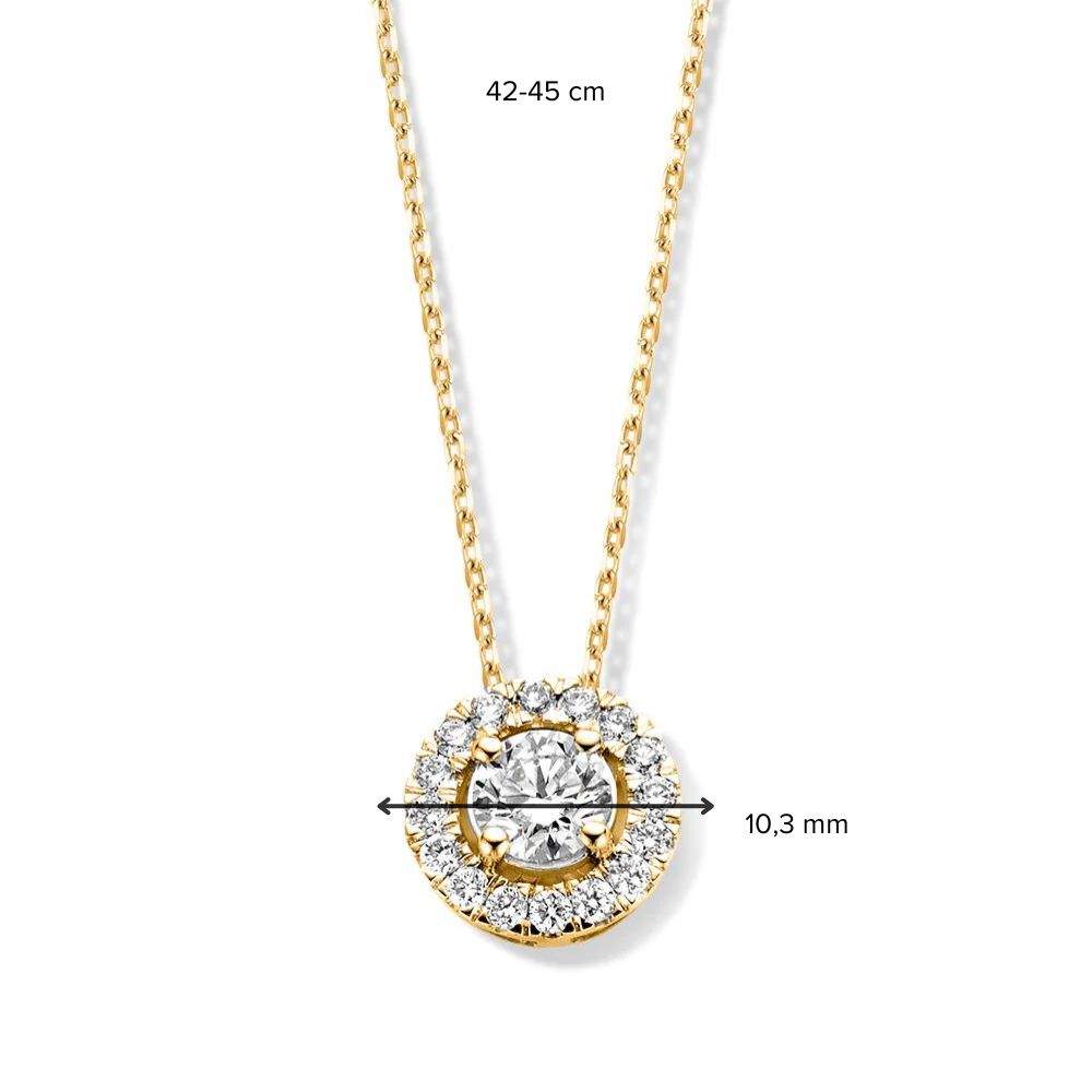 Collier Emma 0,75 crt. geelgoud