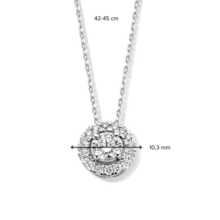 Collier Emma 0,75 crt. witgoud