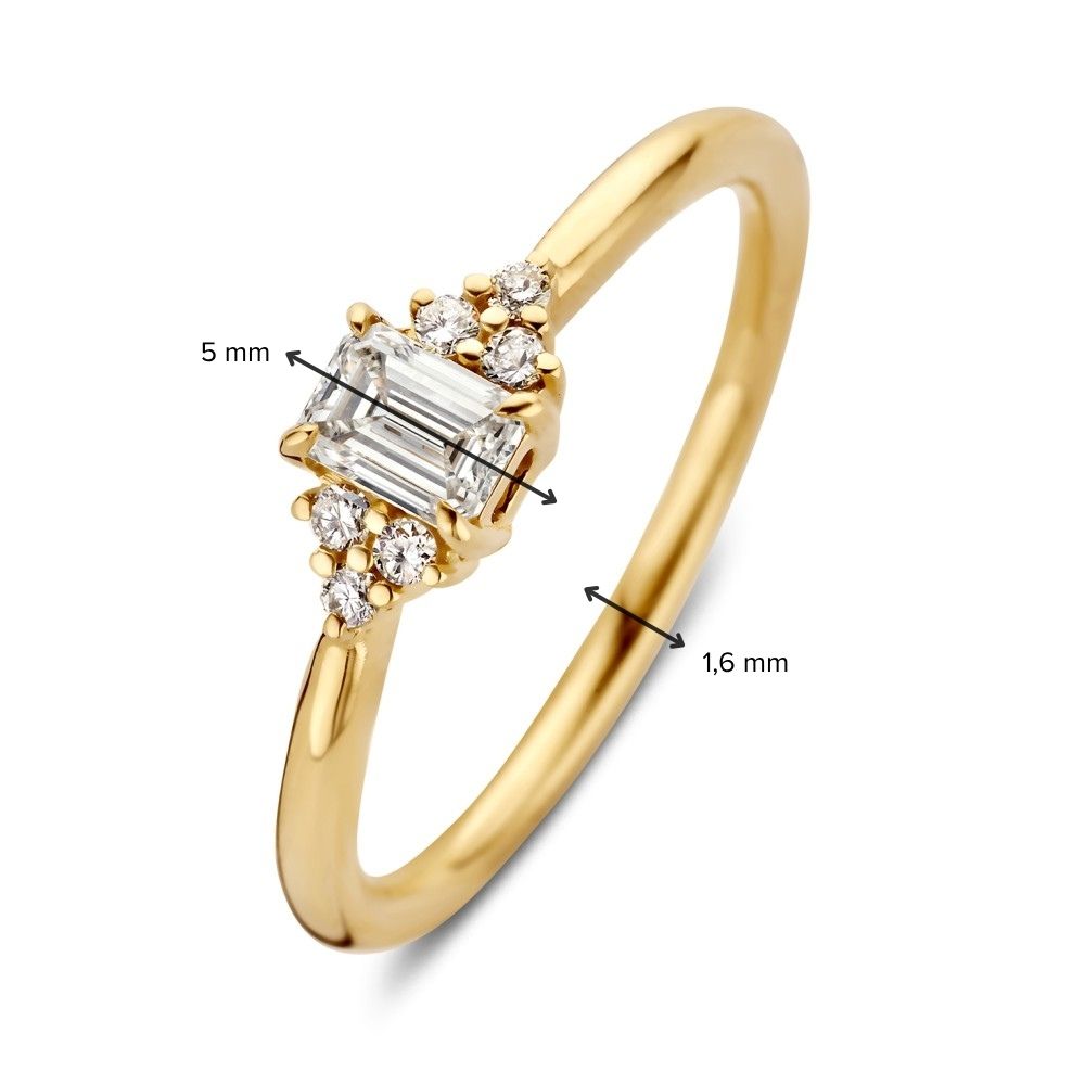 Ring Ines 0,40 crt. geelgoud