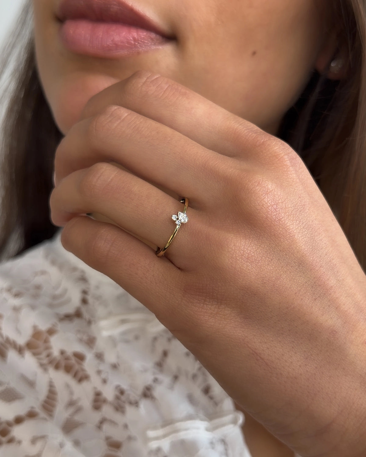 Ring Elise 0,14 crt. geelgoud