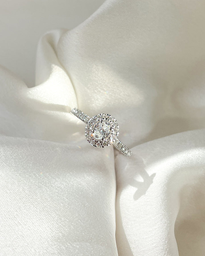 Ring Rosie 0,50 crt. witgoud