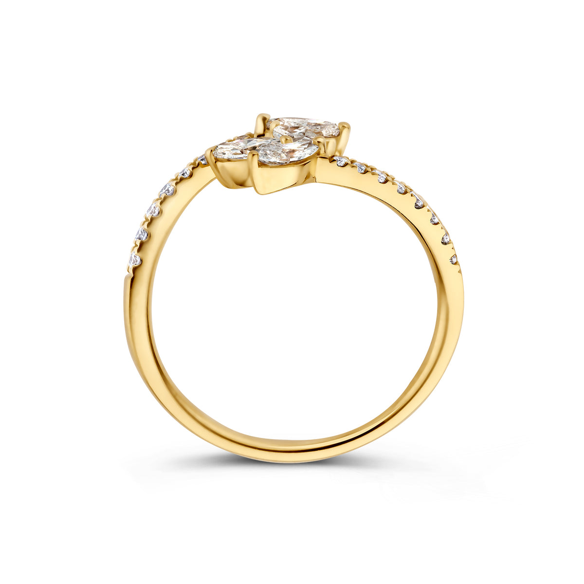 Ring Poppy 0,57 crt. geelgoud