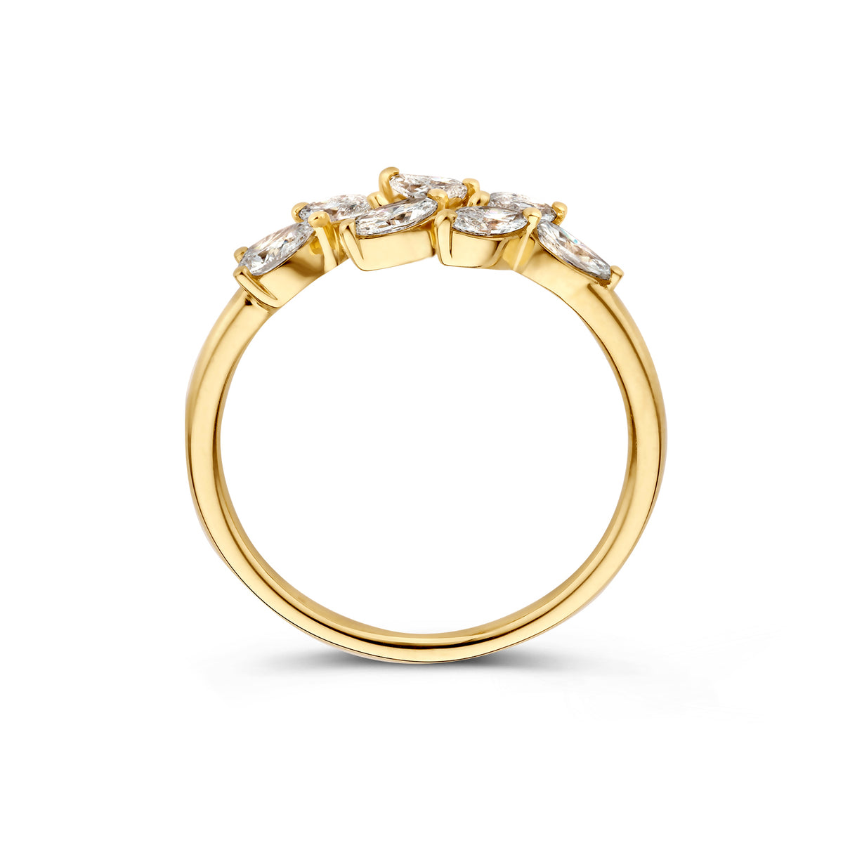 Ring Flore 0,60 crt. geelgoud