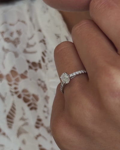 Aurore Jewelry 18K gouden ring met 0,75 ct lab-grown diamant – productvideo
