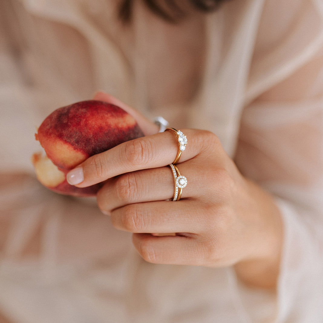 Aurore Alix ring witgoud