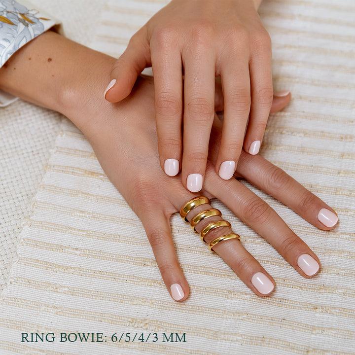 Trouwring Bowie witgoud 5mm