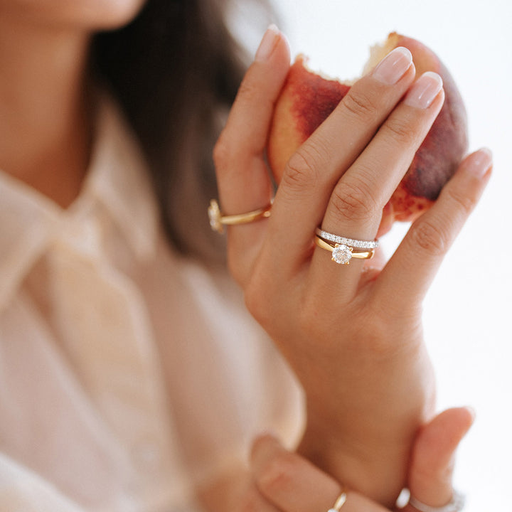 Ring Olivia 1,00 crt. witgoud