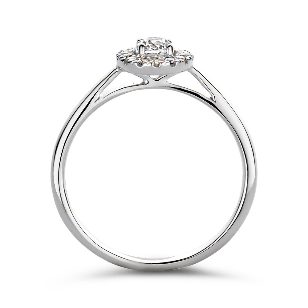 Aurore Emma witgouden ring
