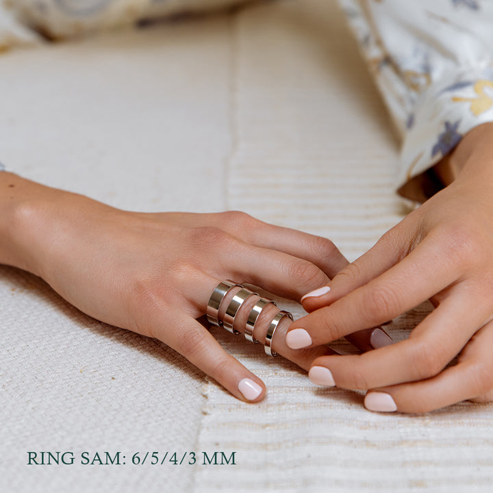Trouwring Sam witgoud 3mm