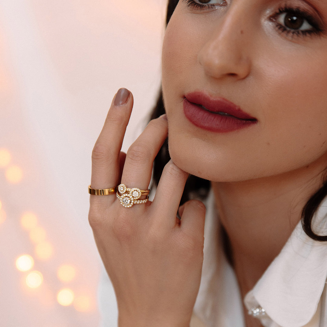 Ring Emma royal 1,00 crt. geelgoud