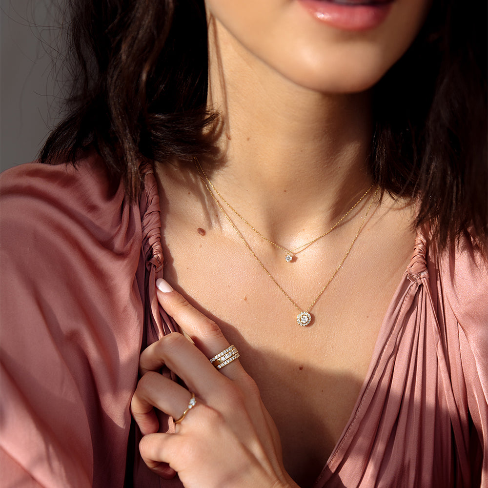 Collier Olivia 0,20 crt. witgoud